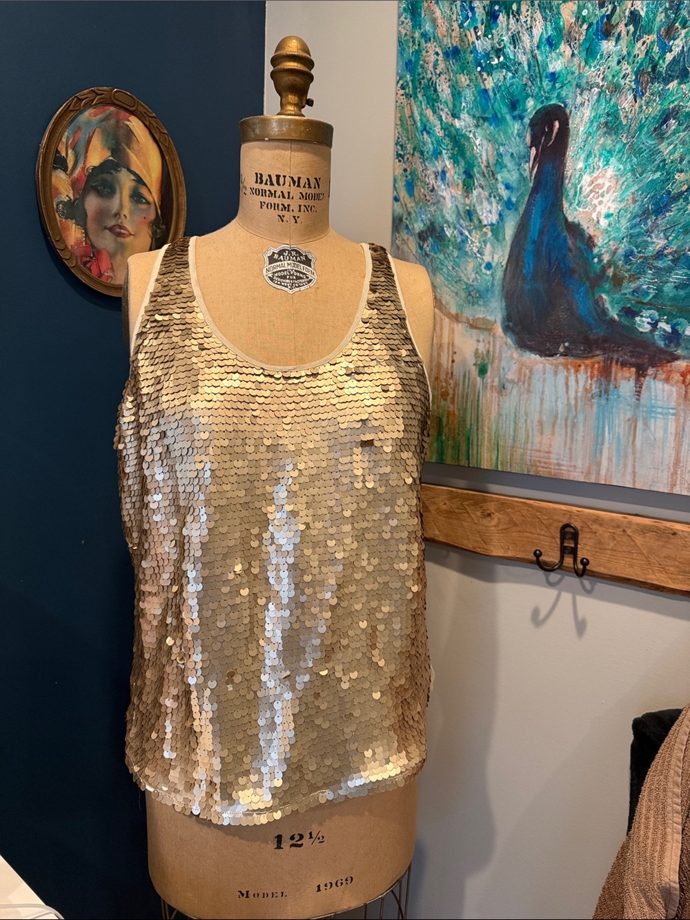 M&M'S Gold Sequin Tank Top - Women's Sleeveless